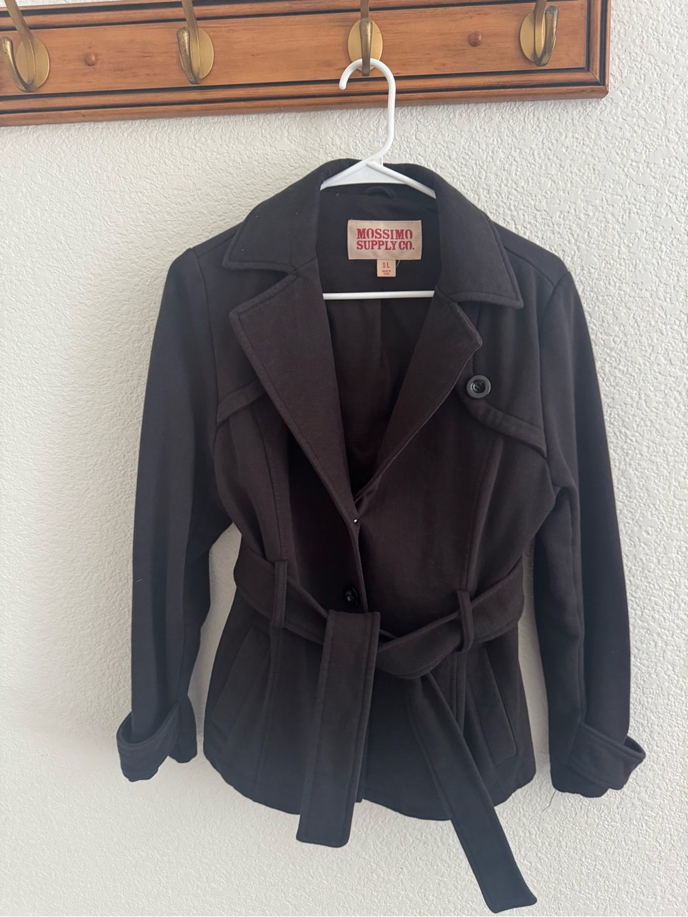 Mossimo Supply Co. Women's Black Belted Trench Coat